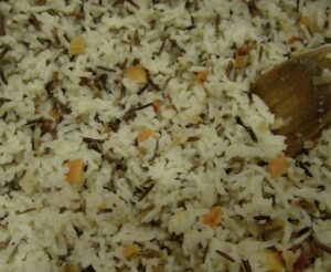 Rice In A Pressure Cooker Close-Up