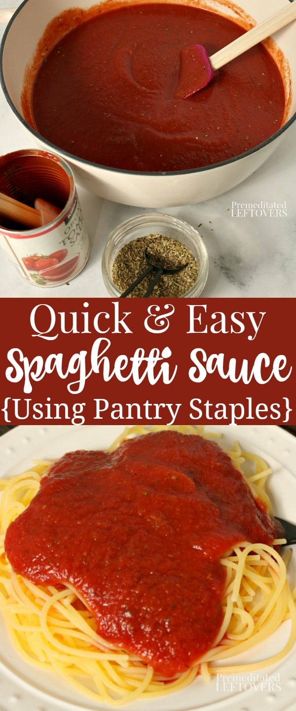 Easy Spaghetti Sauce Recipe Using Canned Tomato Sauce And Spices