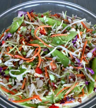 Delicious homemade Asian Coleslaw recipe with Asian slaw dressing.
