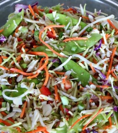 Delicious homemade Asian Coleslaw recipe with Asian slaw dressing.