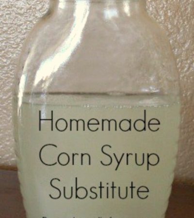 A bottle of homemade corn syrup substitute recipe