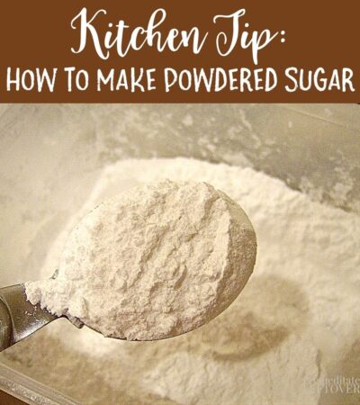 Homemade powdered sugar