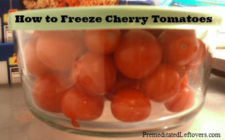 How to Freeze Cherry Tomatoes - You can freeze whole cherry tomatoes. Use this tutorial to freeze your excess cherry tomato harvest so you can enjoy later.