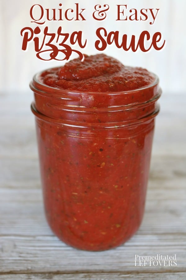 This homemade pizza sauce recipe is quick and easy to make. Despite coming together fast, this pizza sauce is very flavorful! The recipe makes enough sauce for 2 large pizzas.
