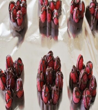 how to make a chocolate bark using fresh raspberries