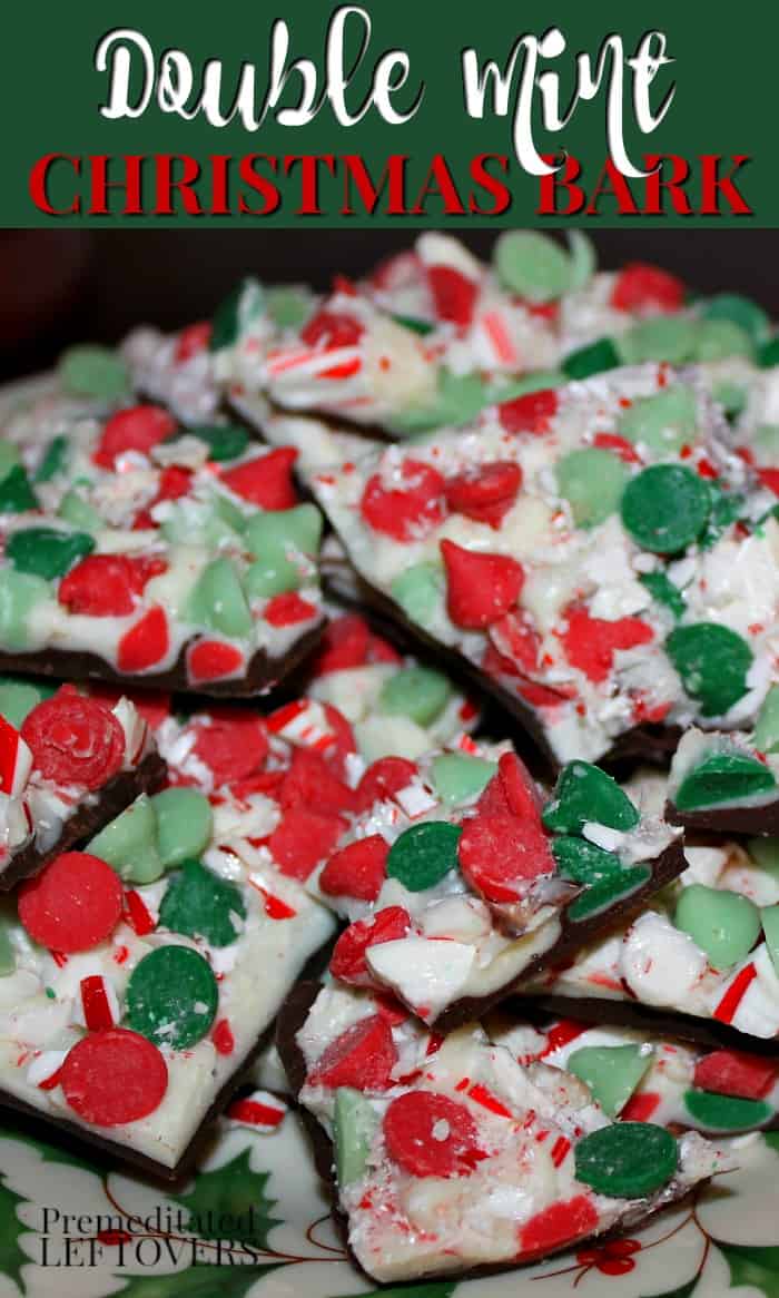Double Chocolate Mint Christmas Bark Candy Recipe