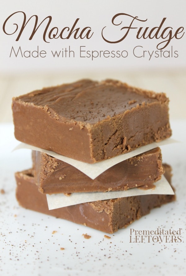 Easy Mocha Fudge Recipe - Combine chocolate fudge with instant espresso crystals to create a mocha fudge recipe that is "sinfully delicious". 
