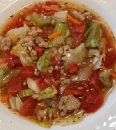 Cabbage Roll Soup with Turkey Recipe - This soup is a quick and easy alternative to making cabbage rolls and every bit as delicious!