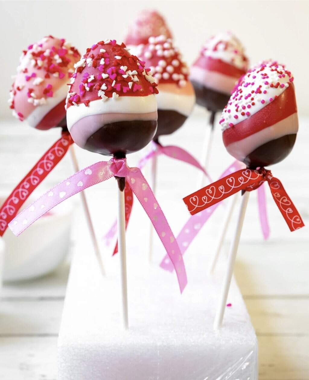 Chocolate dipped strawberry pops