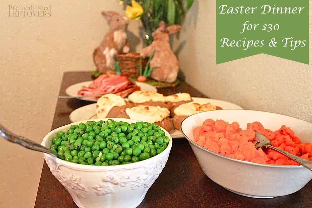 You can feed a family at Easter for ! Ham, Potatoes, Peas, and Carrots.