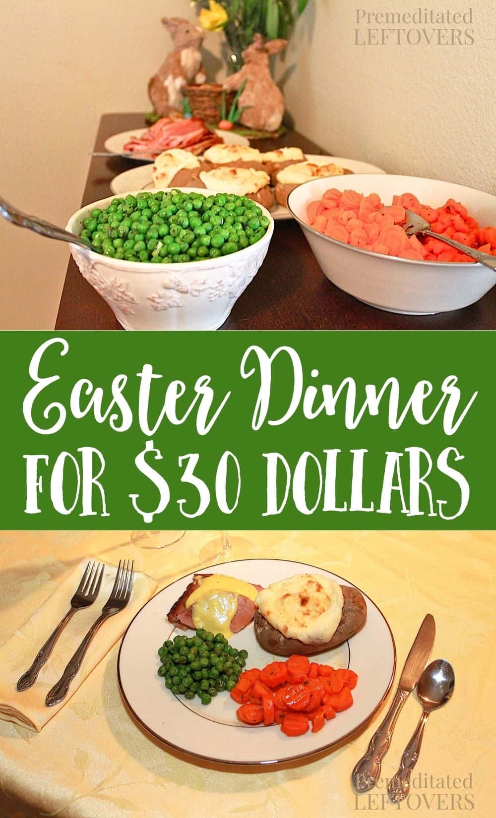 You can feed a family at Easter for ! Ham, Potatoes, Peas, and Carrots.