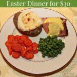 You can feed a family at Easter for $30! Ham, Potatoes, Peas, and Carrots.