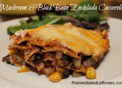 Mushroom and Black Bean Enchilada Casserole Recipe