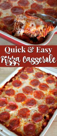 This simple pizza casserole recipe is a family favorite.