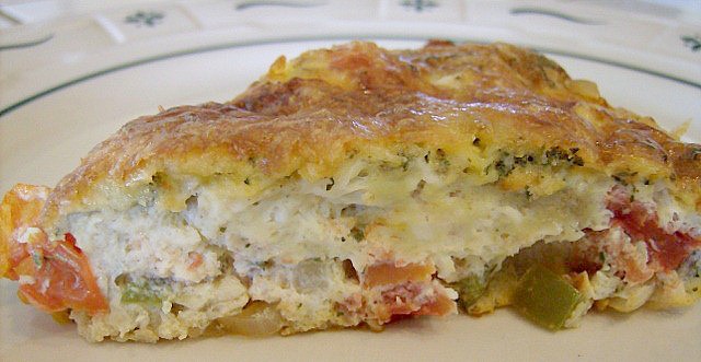 Southwest Frittata Recipe with Chicken, Tomatoes, and Peppers