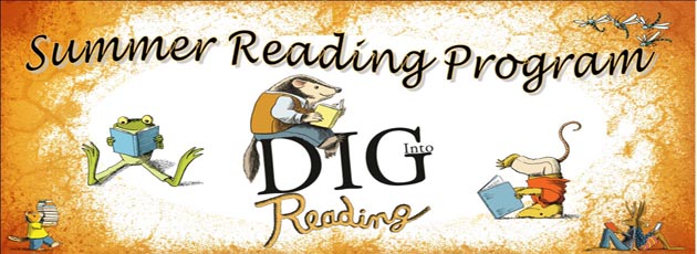 Washoe County Library 2013 Summer Reading Program for kids - Dig into Reading