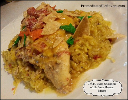 Chili Lime Chicken with Sour Cream Sauce