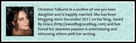 Christine Tolhurst Owner of Saved By Grace Blog