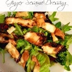 A quick and easy recipe for Grilled Chicken Salad with Ginger Sesame Dressing.