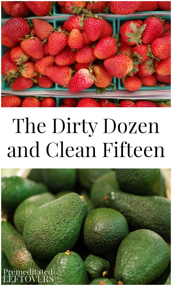 The Dirty Dozen and Clean Fifteen are buying guides of produce that have the highest levels of pesticides and the lowest levels of contamination.