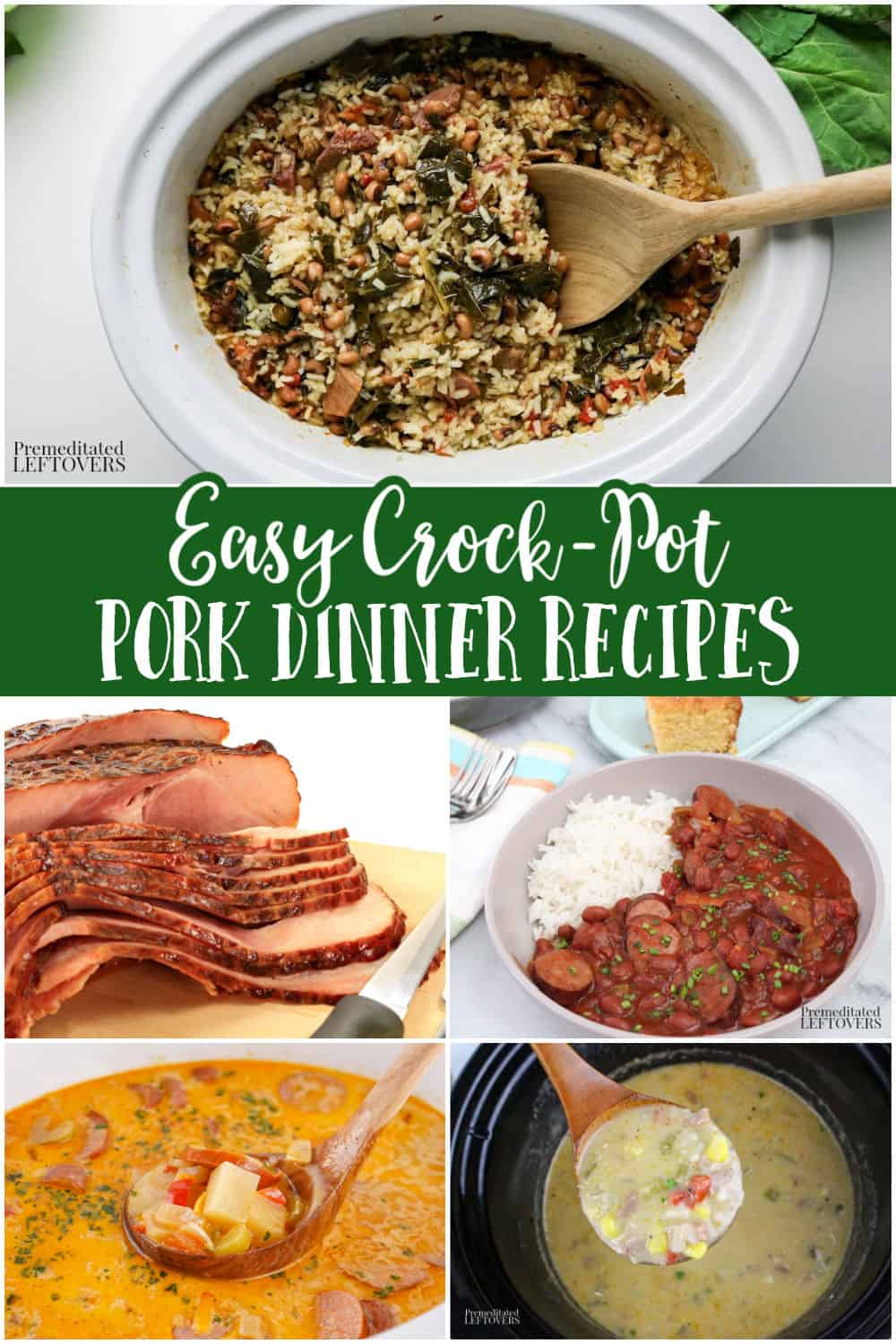 a collection of easy crock pot pork recipes