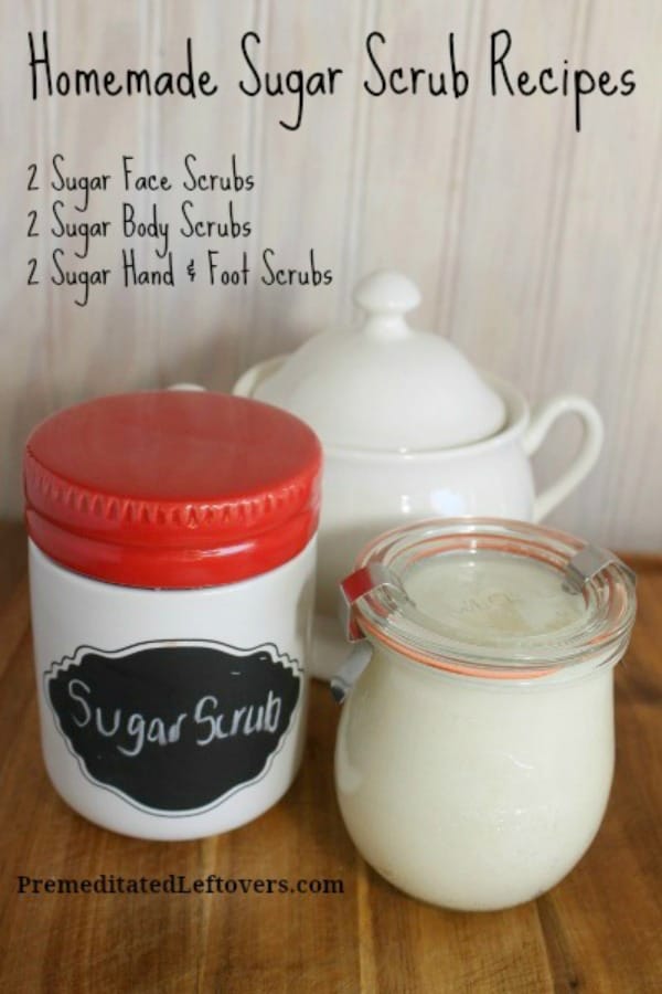 Homemade Sugar Scrub Recipes for face, body, and hands and feet and tips for making DIY sugar scrub recipes.