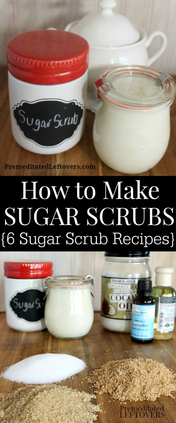 Learn How to Make Sugar Scrubs using these 6 homemade sugar scrub recipes: 2 body scrub recipes, 2 sugar face scrub recipes, a sugar hand and foot scrub recipe, and a sugar foot scrub. Also includes a basic sugar scrub recipe, so you can create your own sugar scrubs to exfoliate while moisturizing your skin.