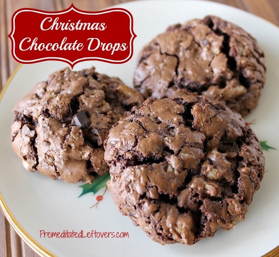 Christmas Chocolate Drops made with Dove Promises Dark Chocolate