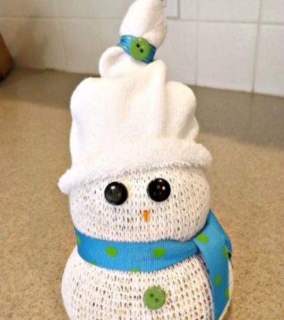 sock snowman craft tutorial