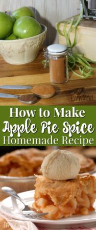 Use this homemade apple pie spice recipe to make your own apple pie spice for your next pie.
