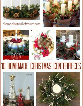 10 DIY Frugal Christmas Centerpieces- These easy, homemade Christmas centerpiece ideas are frugal and can be made with common household items.