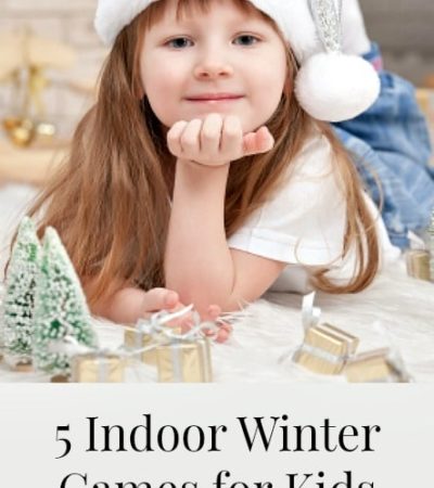 5 Indoor Winter Games for Kids- These fun games will keep kids busy and off the electronics when they are stuck inside on cold winter days.