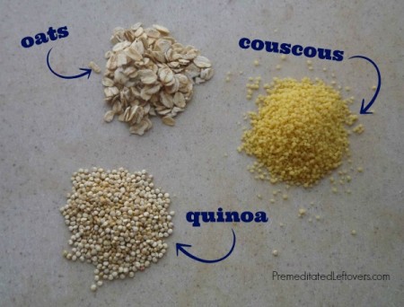 Making baby food with grains - some grains that you can start with when making homemade baby food.