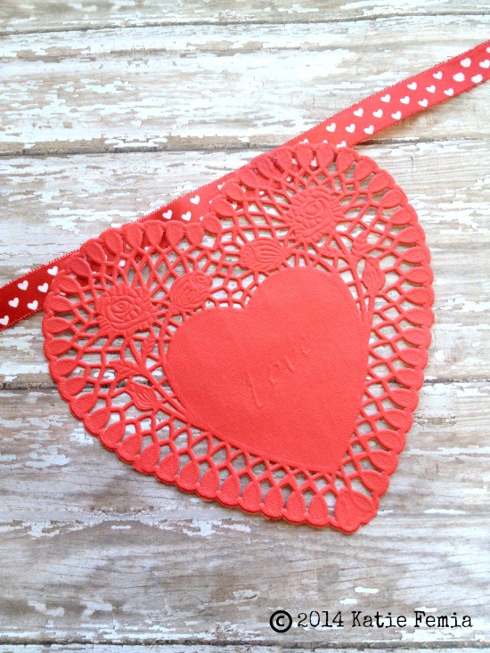 How to make Lace Heart Bunting Banner