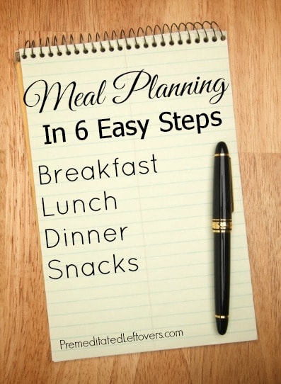 Meal Planning in 6 Easy Steps - A tutorial showing you how to make a meal plan for a month. Meal Planning save you money and this method will save you time.