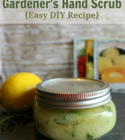DIY lemon and rosemary gardener's hand scrub recipe.