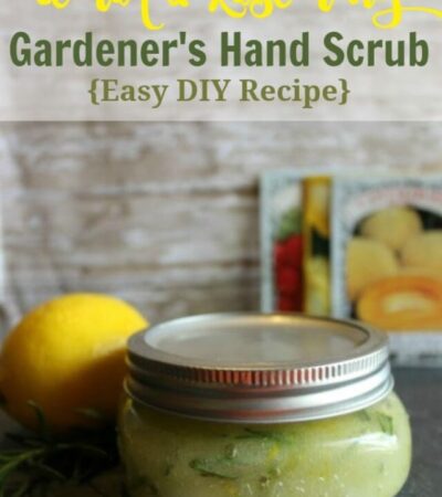 DIY lemon and rosemary gardener's hand scrub recipe.