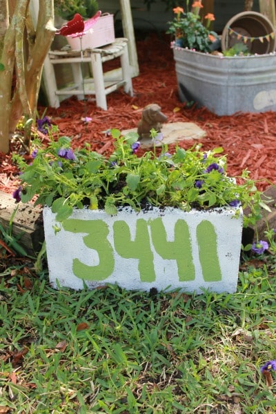 how to make a cinder block planter