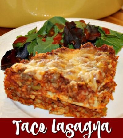 Delicious taco casserole recipe with corn tortillas.