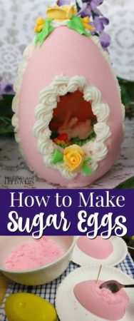How to make sugar eggs forEaster with a panoramic view.