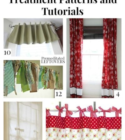 This list of 10 Free Window Treatment Patterns and Tutorials will help you make curtains, valances, and custom window treatments on a budget.