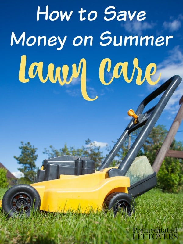 How to Save Money on Summer Lawn Care - frugal tips to help you save money maintaining your lawn and yard this summer.