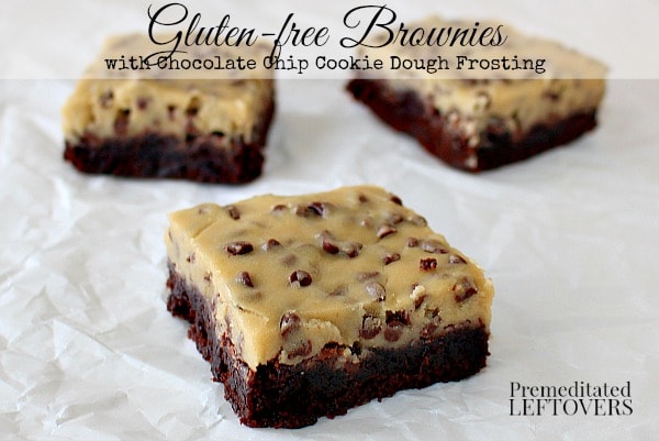 gluten-free brownies recipe with chocolate chip cookie dough frosting