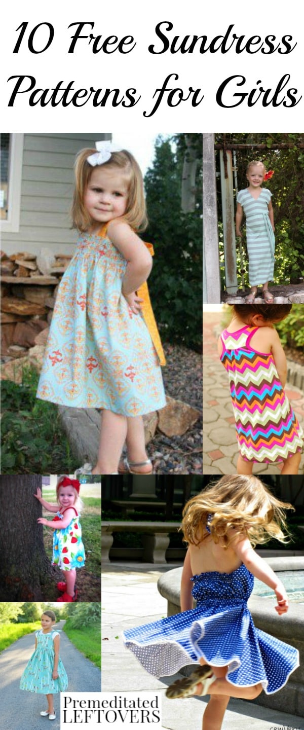 Save money on summer clothing for girls by making these free sundress patterns for girls., including sewing patterns and tutorials for all sewing levels.