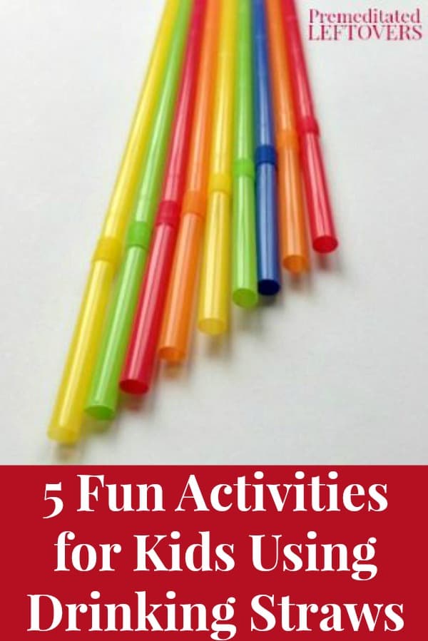 5 Fun Activities  for Kids Using  Drinking Straws