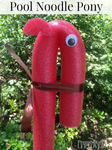 Pool Noodle Pony - a frugal craft for kids using pool noodles