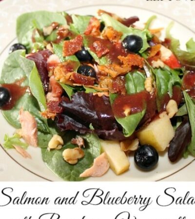 Salmon and Blueberry Salad with Raspberry Vinaigrette