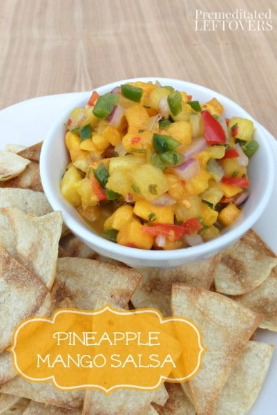 Pineapple Mango Salsa Recipe + Homemade Tortilla Chips