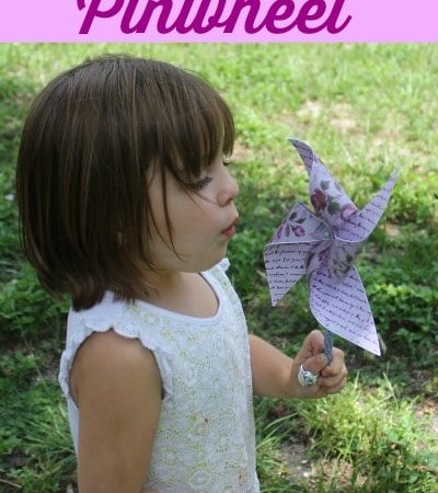 How to Make a Pinwheel - Make a fun and colorful pinwheel with your child for a fun summer project using this tutorial with pictures of each step.