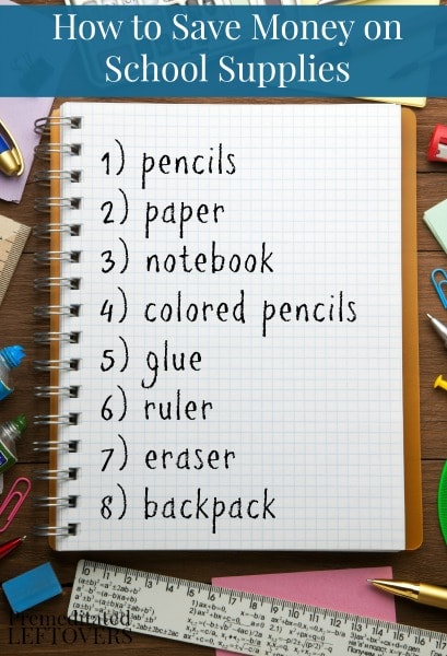 How to save money on school supplies.
